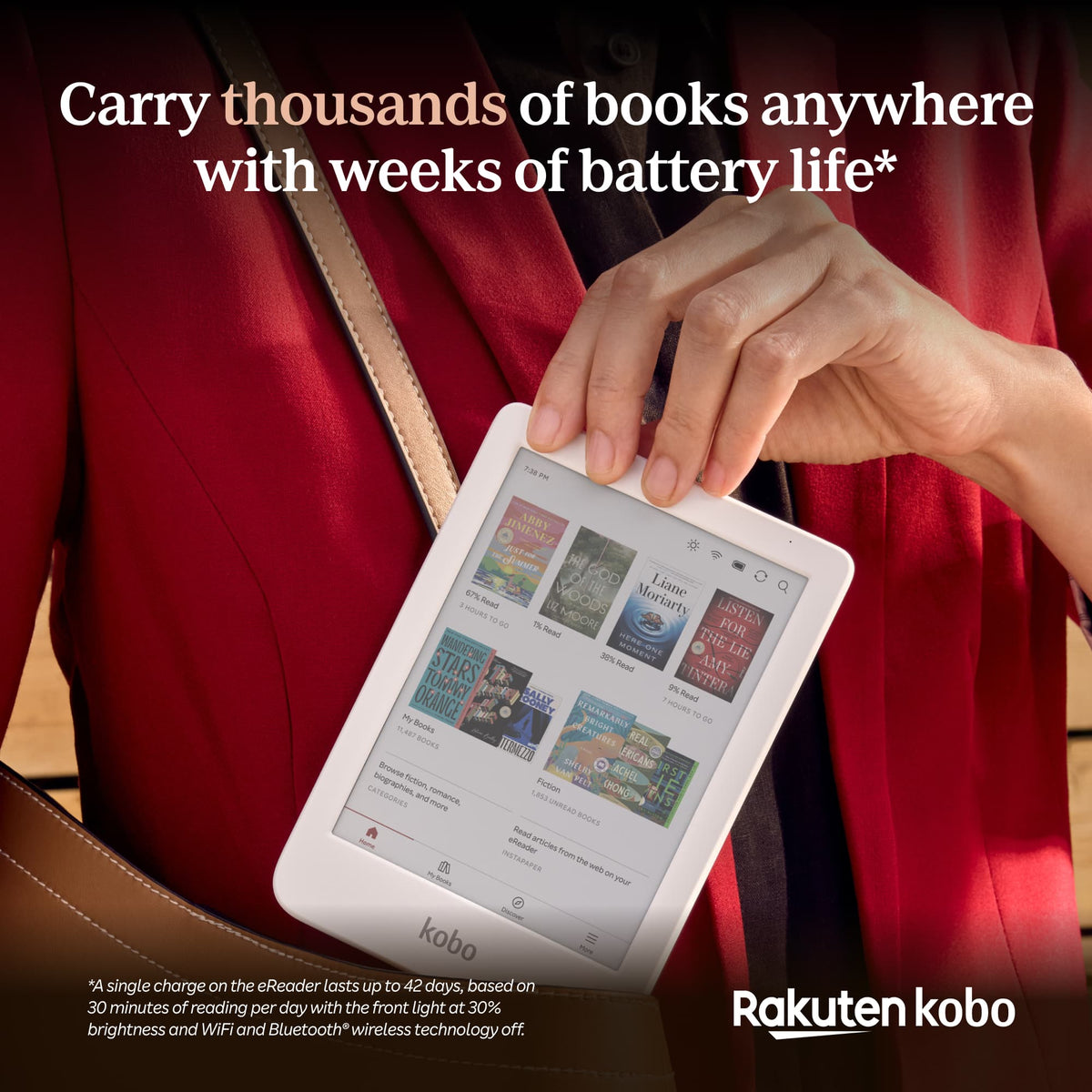 Kobo - Clara Colour | eReader | 6" E Ink Kaleido 3 Color Display with ComfortLight PRO | Waterproof | 16GB - 2025 - White