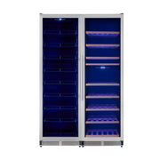 Forno Appliances - Avellina 31.8 Cu. Ft. 94-Bottle Freestanding Side-by-Side Wine Cooler - Stainless Steel
