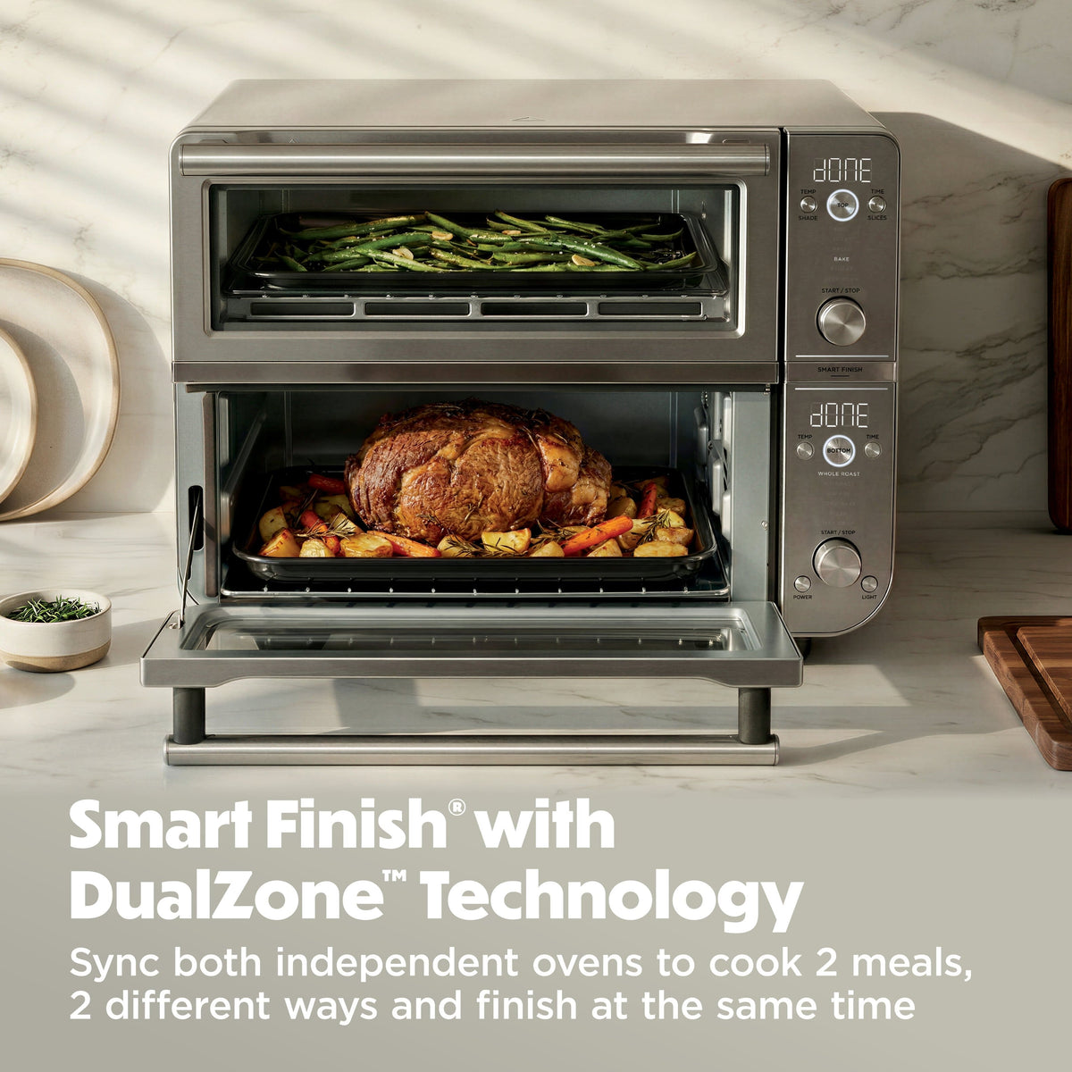 Ninja - Double Oven Pro Smart XL Countertop Oven & Air Fryer - Stainless Steel