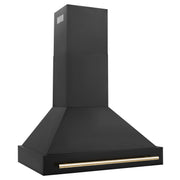 ZLINE - 36 inches - Externally Vented - Wall Range Hood - Black Stainless Steel