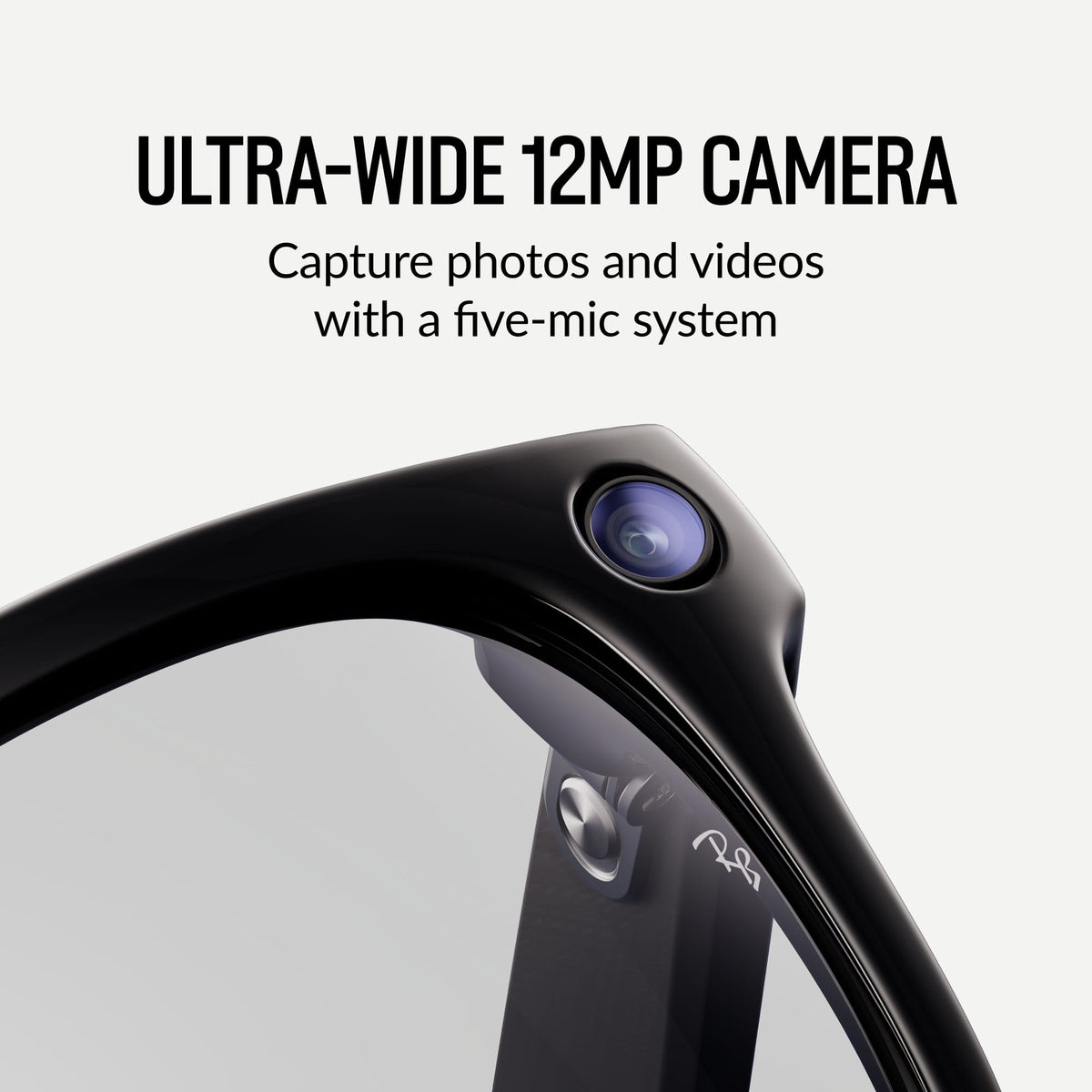 Ray-Ban Meta - Wayfarer (Gen 1) - 12 MP camera — Open Ear Speakers — Meta AI - Polarized Gradient Graphite Lenses - Matte Black