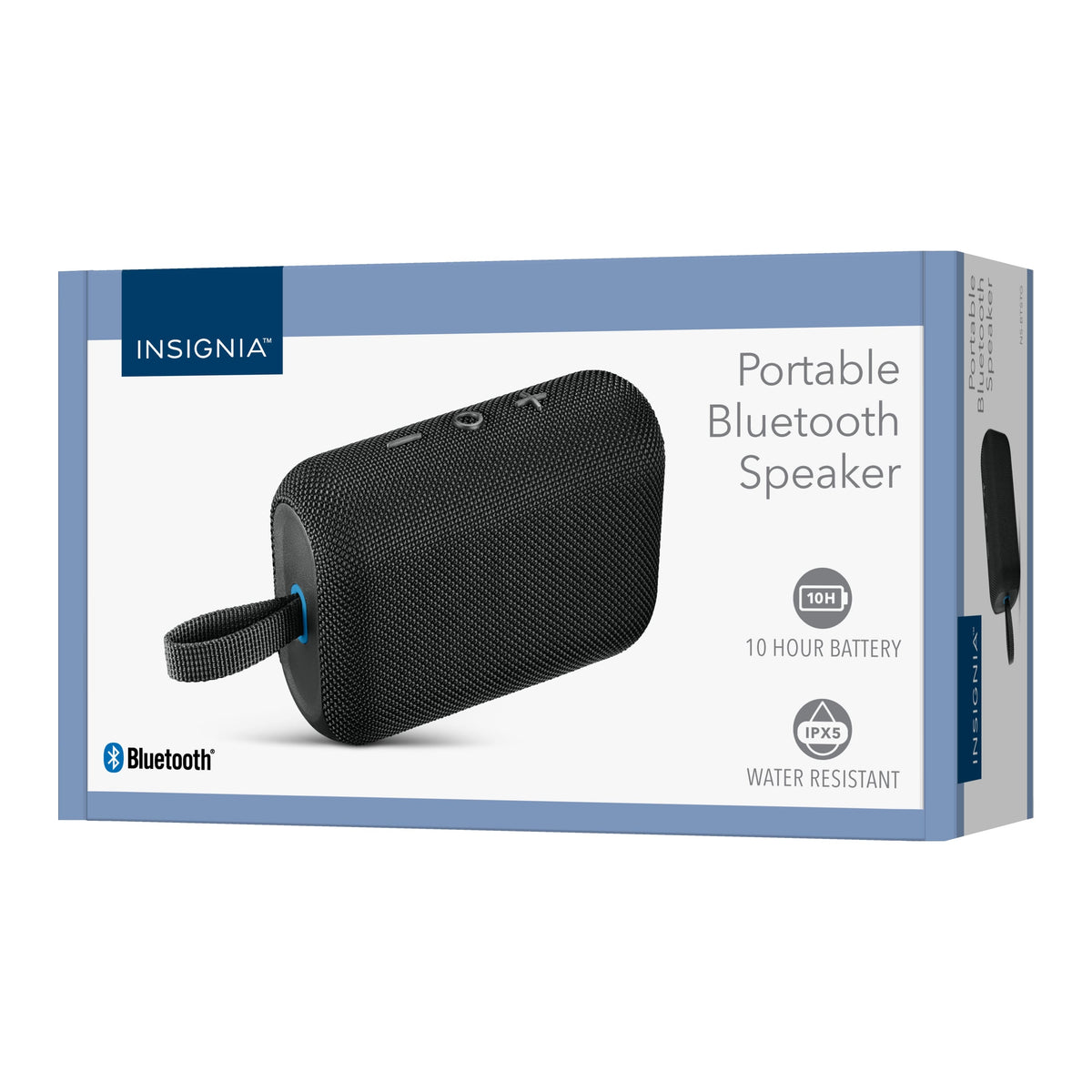 Insignia™ - Portable Water-Resistant Bluetooth Speaker - Black