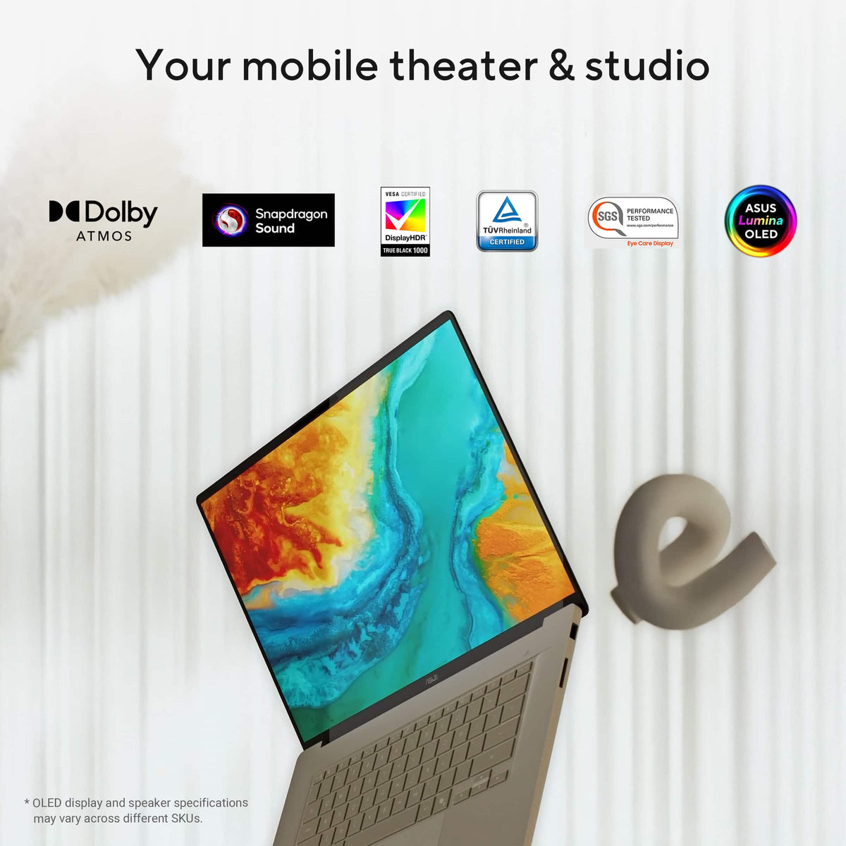 ASUS - Zenbook A16 16" 2K OLED Laptop - Snapdragon X X1 - 32GB RAM - 1TB SSD - Copilot+ PC - Zabriskie Beige