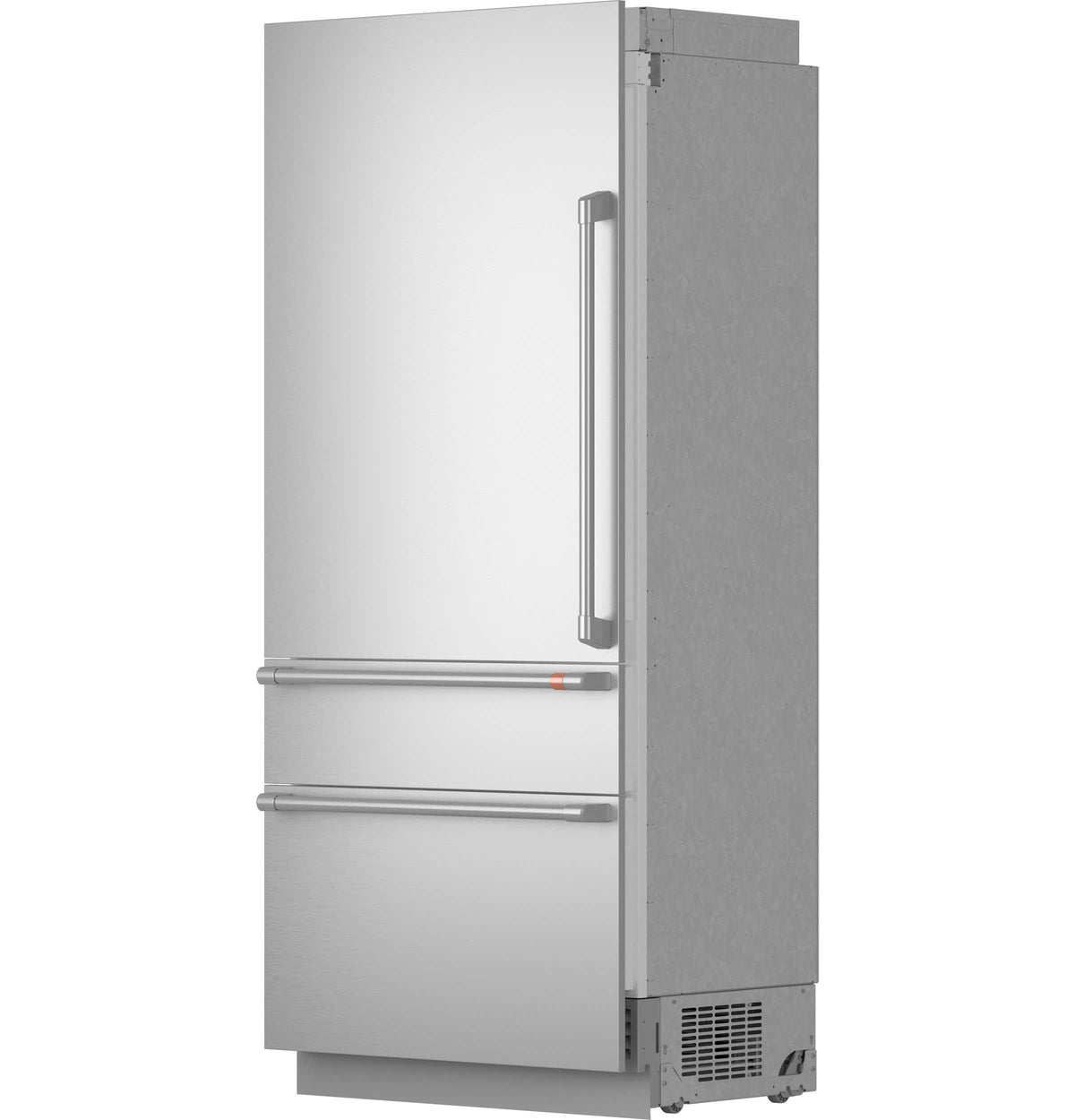 Café - 36 in. Wide 20.1 Cu. Ft. Smart Integrated Bottom-Freezer Built-In Counter-Depth Refrigerator - Left Swing - Custom Panel Ready