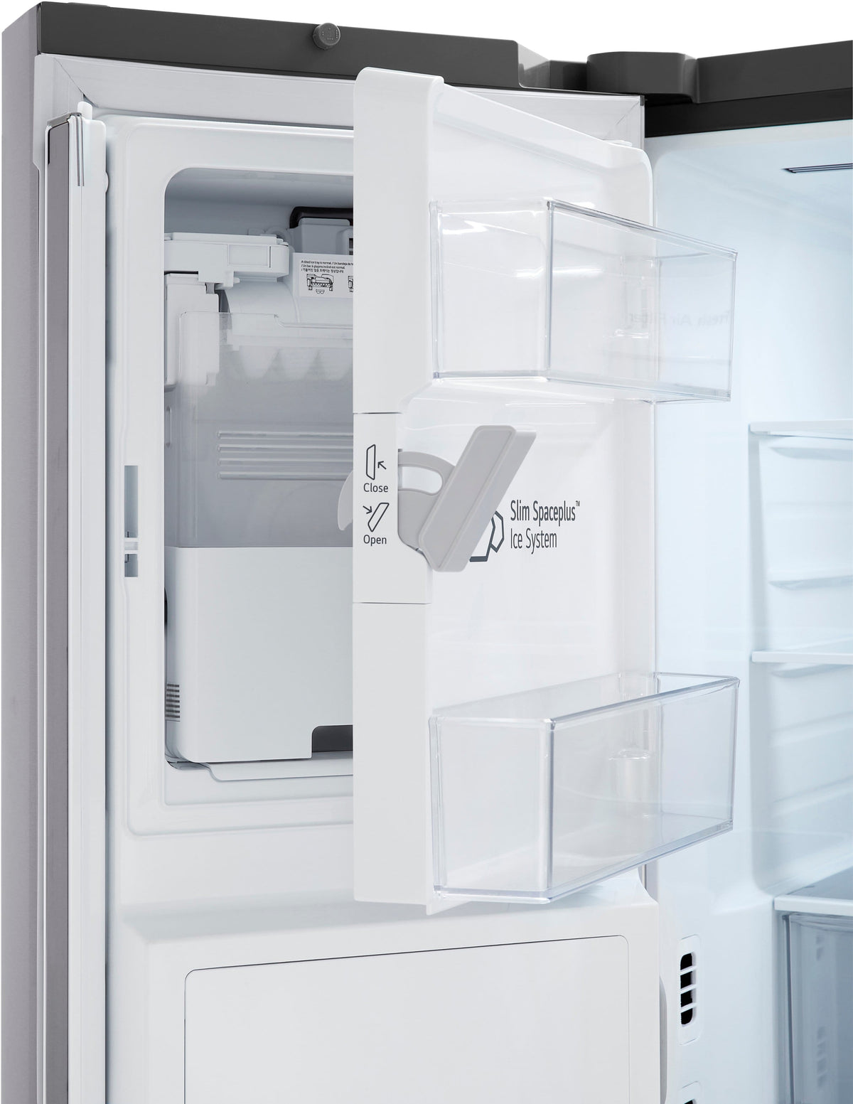 LG - 36-in Counter-Depth MAX 25.5 Cu. Ft. French Door Smart Refrigerator with Ice Plus - PrintProof Stainless Steel Look